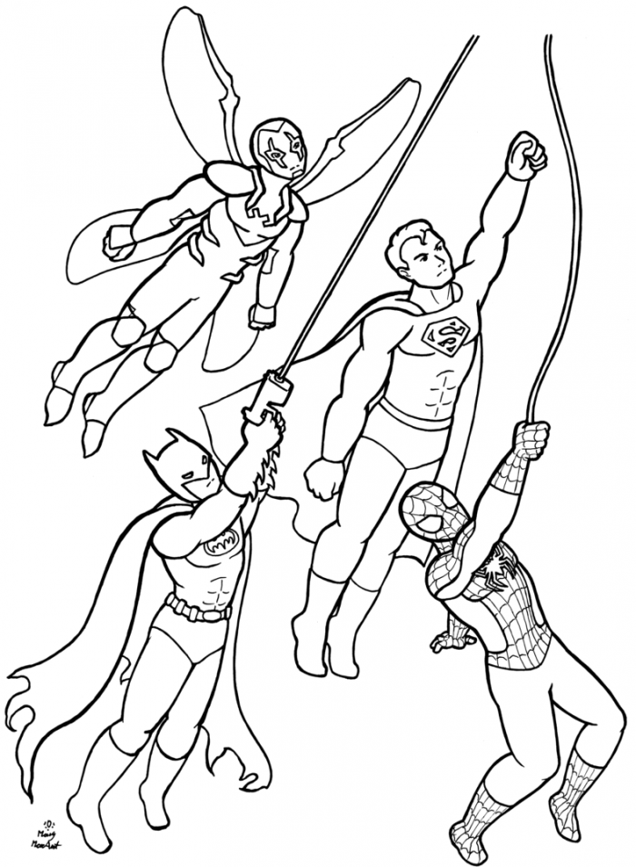 Plansa de colorat cu Batman 3 23